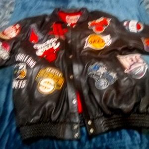 Jeff Hamilton vintage leather NBA Coat